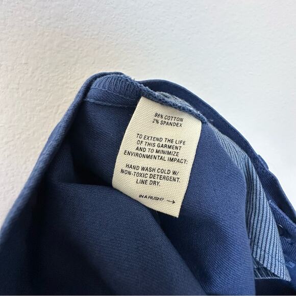 Alex Mill Trousers Womens 4 Blue Twill Pants Cotton Straight Leg Casual - Picture 5 of 7